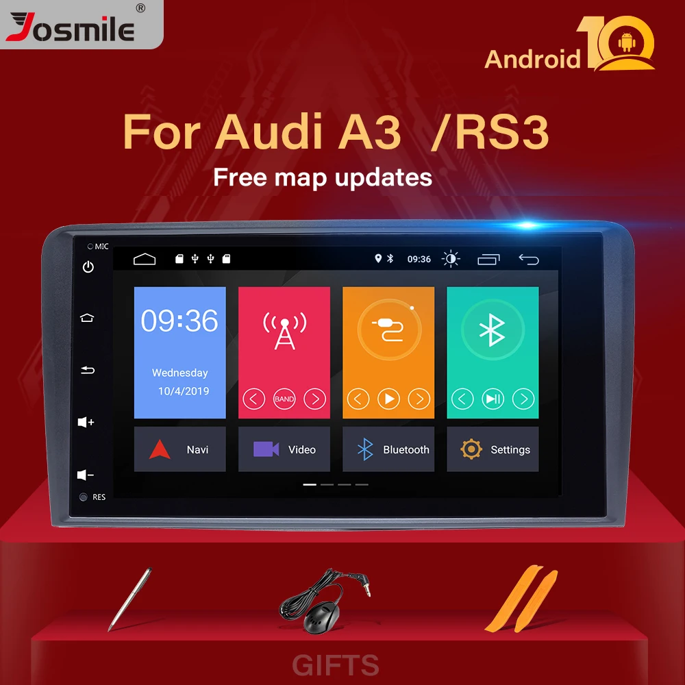 Автомобильный мультимедийный плеер IPS DSP 2din Android 10 головное устройство для Audi A3 8P S3