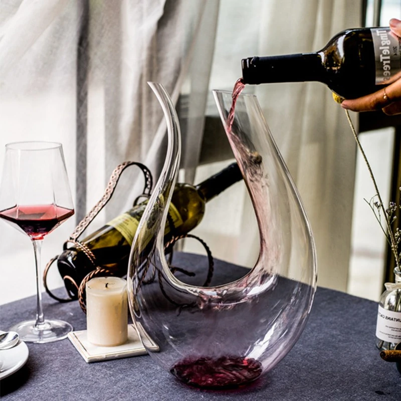 1400 мл decantador hecho a mano cristal vino tinto Brandy champan copas decantador botella jarra aireador para Bar familiar