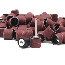 

100pcs 1/2sleeves Abrasive Sanding Drum Sander Drill 120 Grit Set Rotary Tool