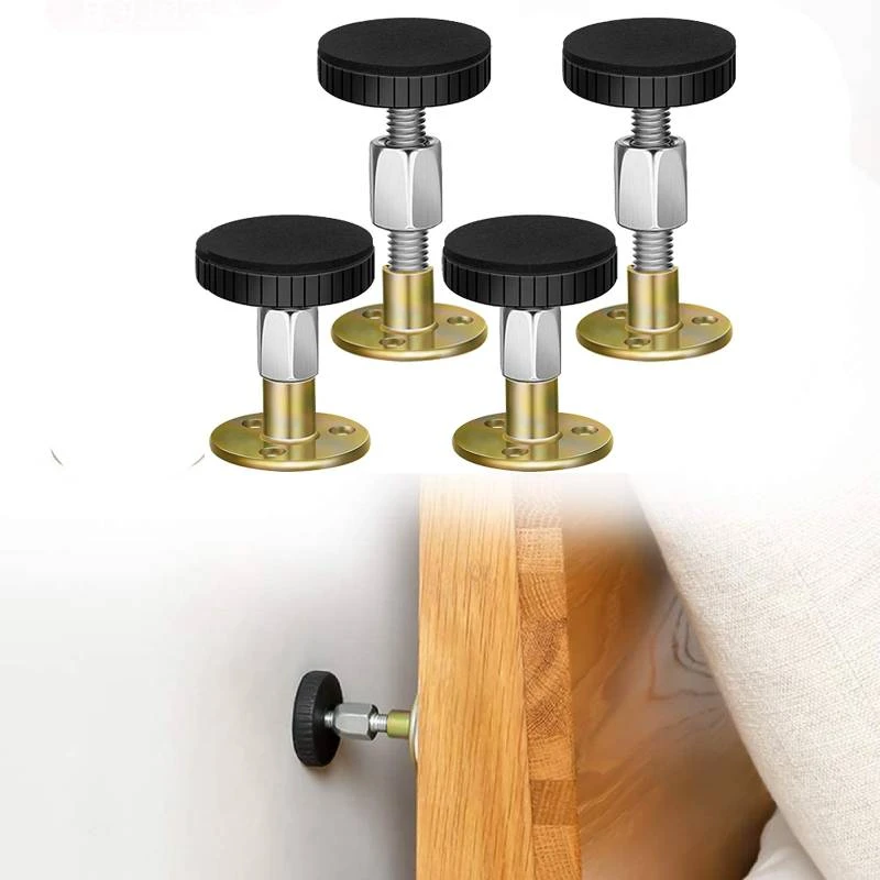 2pcs Bed Frame Adjustable Threaded Headboard Stoppers Bedside