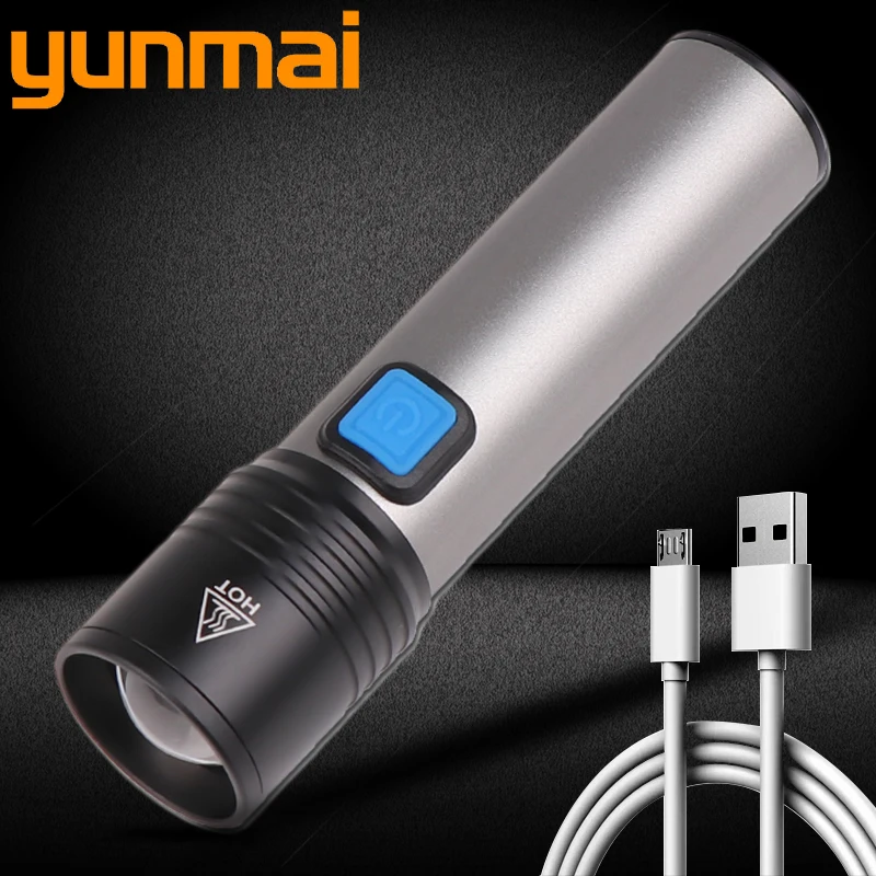 

Yunmai Led Flashlight LED light Rechargeable Small Scout Torch Easy to carry 4 Modes built-in battery