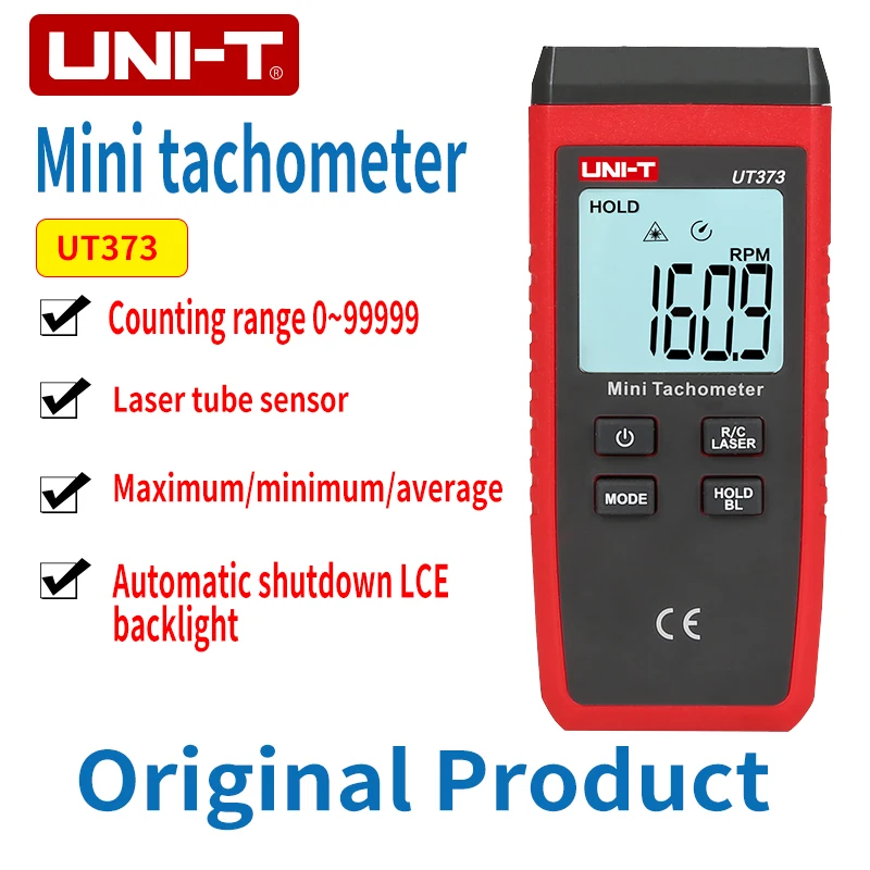 UNI T UT373 мини Тахометр цифровой Бесконтактный тахометр диапазон оборотов 10 99999