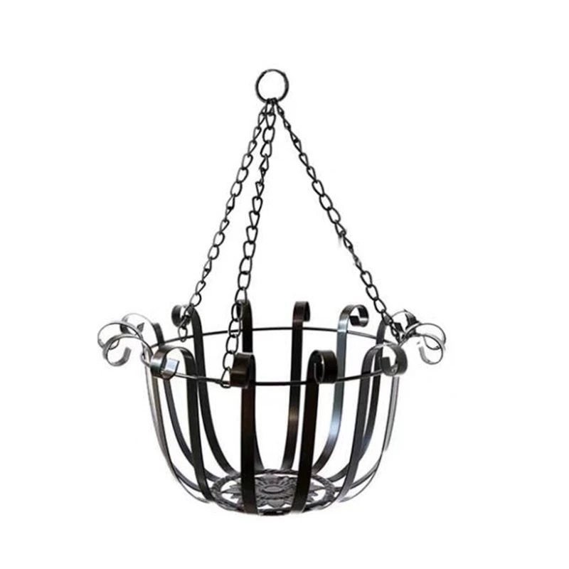 

European Style Wall Hanging Flower Pot Support Bracket Hook Iron Hanger Plants Holder Balcony Home Decoration