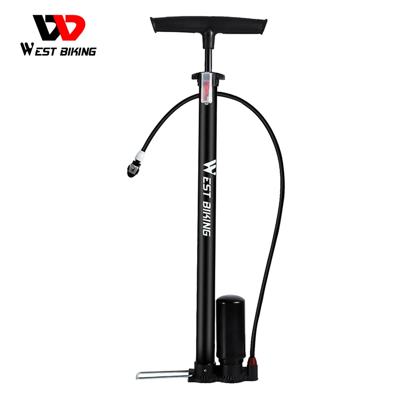 West Biking 150psi Bike Pump High Pressure Foot Booster Pump Cycling