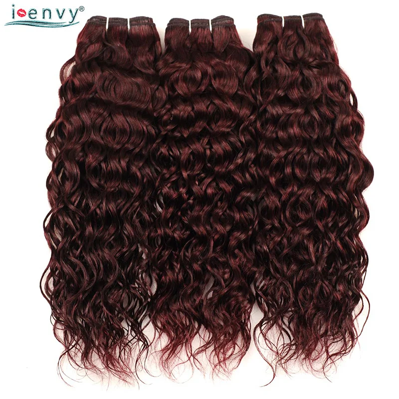 

I Envy Brazilian Water Wave Bundle Deals Pre Colored Burgundy Human Hair Weave Red Bundles Can Be Restyle Nonremy Hair Wholesale