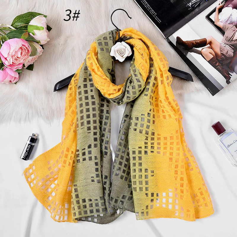70*180 Модный женский мусульманский хиджаб из Джерси шарф мягкий полиэстер платок исламский хиджаб шали и обертывания модальный платок для женщин - Цвет: Yellow