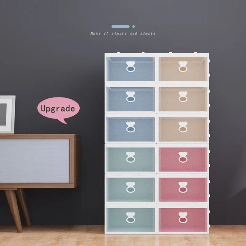 1 шт. пластиковый складной прозрачный органайзер для хранения обуви|Коробки и