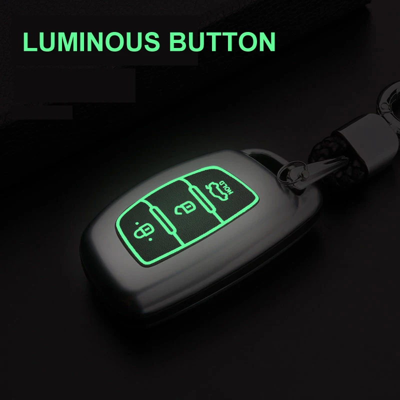 Цинковый сплав + светящийся автомобильный чехол для дистанционного ключа hyundai