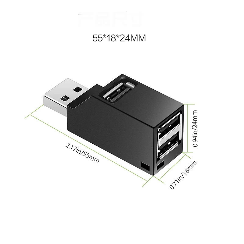 3 Порты и разъёмы usb-хаб мини USB 2,0 3,0 высокого Скорость концентратор разделитель поля для портативных ПК U диск кард-ридер для iPhone Xiaomi Мобильный телефон концентратор