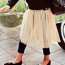 Guangdong, место происхождения, брюки-кюлоты для девочек, универсальные газовые джинсовые леггинсы с юбкой, детские штаны, 330760