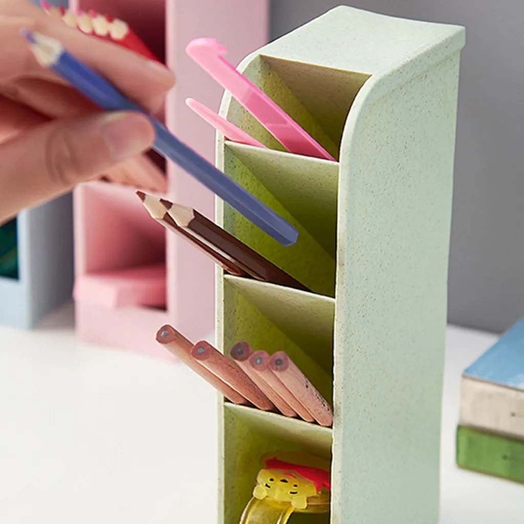 Многофункциональный настольный держатель для ручек с 4 отделениями 25 #|Хранилище