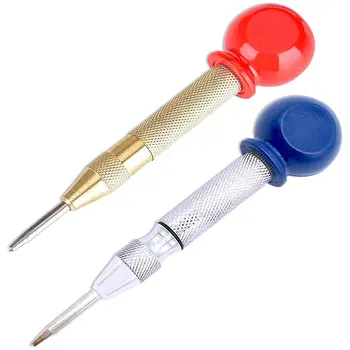 

2 Pack Automatic Drill Center Punch Spring Loaded Crushing Hand Tool with Steel Center Hole Punch Marker Scriber