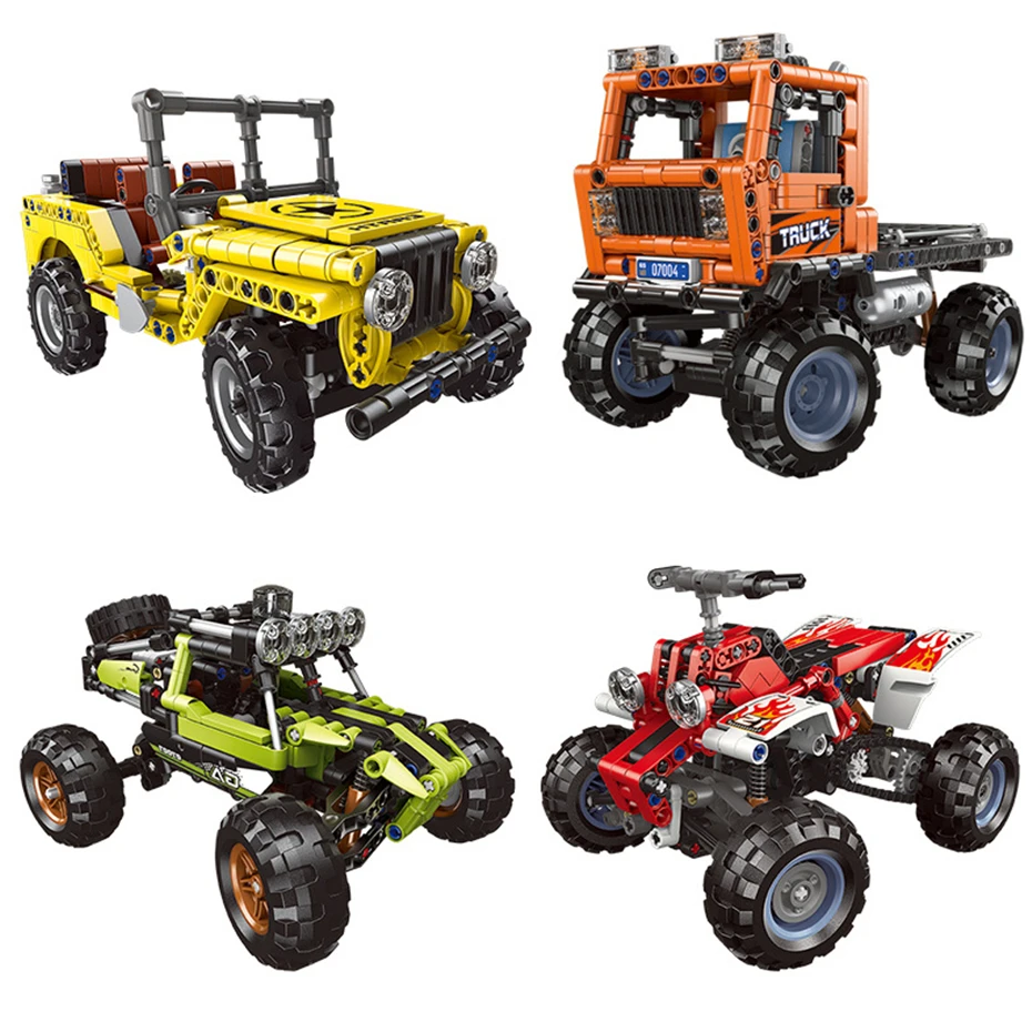 

New XingBao TECHNIC Car Series 4 Styles Off-Road Vehicle Beach Motorcycle Sets Building Blocks Bricks Compatible Legoings Gifts