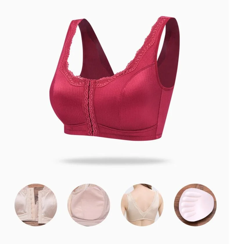 H9705 Special Artificial Breast Bra After Breast Cancer Surgery No Steel Ring Breathable Bras Lingerie Lace Front Buckle Bra