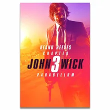 John Wick, 3 раздел, Шелковый постер, настенный художественный принт, 12x18, 24x36 дюймов, декоративные обои с рисунком, декор для гостиной