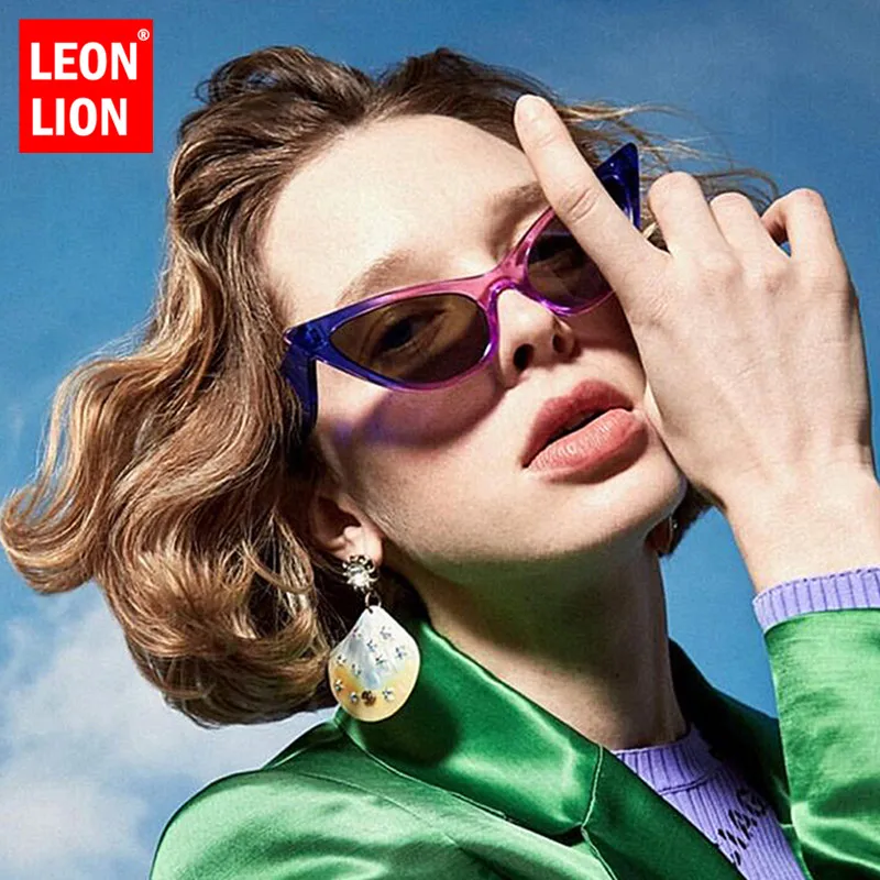 LeonLion Роскошные Cateye Солнцезащитные очки женские ретро очки женские маленькие Солнцезащитные очки женские брендовые дизайнерские Oculos De Sol Feminino