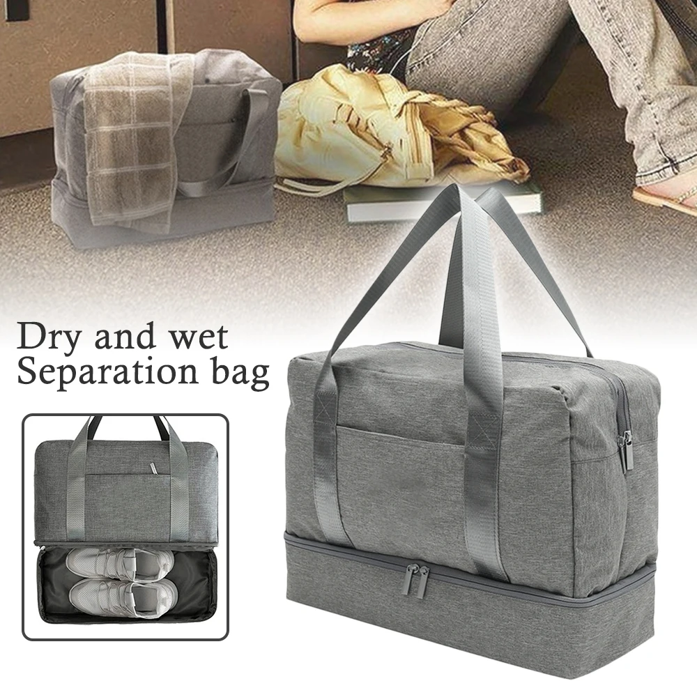 

2020 Multifunctional Dry Wet Separation Storage Travel Sport Foldable Bag Waterproof Large Capacity Handbag Travel Duffle bag