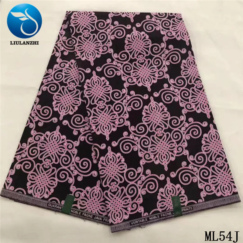 LIULANZHI хлопковые африканские материалы Реальные воск Анкара хлопчатобумажная восковая ткань для платья 6 ярдов/партия ML54J01-ML54J26