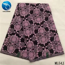 LIULANZHI хлопковые африканские материалы Реальные воск Анкара хлопчатобумажная восковая ткань для платья 6 ярдов/партия ML54J01-ML54J26