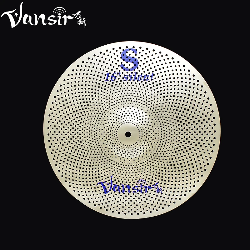 

Vansir Cymbal Low Volume Cymbals 14 hihat Silver/Blue/Gold/Rainbow/Red/Black silent mute cymbal for practice