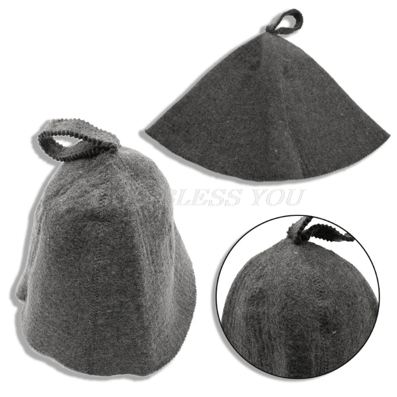 Сауна шерстяной войлок шапка против тепла русская банья шапка для душа для ванной дом защита головы