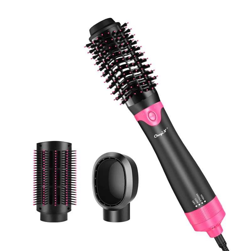 Escova de Secador de Cabelo Acima do ar 3 em 1 Intercambiáveis Rápido Aquecer Quente Pente Rolo Modelador Cabelo Elétrico Abaixo Secador 3 Velocidades 31 1000 w 15 Eletrodomésticos