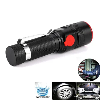 

10000LM Led Flashlight led torch USB Rechargeable bicycle light T6/L2/V6 Power Tips Zoomable use 1*18650 Battery for camping