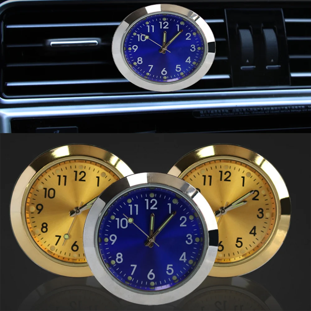 New Car Clock Luminous Mini Automobiles Internal Stick On Digital Watch Mechanics Quartz Clocks
