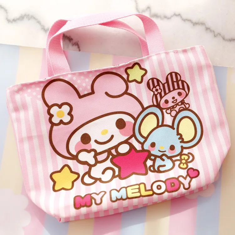 Мультфильм «Hello Kitty» Мелодия Cinnamoroll pompurin собака холст женская сумка-шоппер Детская сумка через плечо Ланч сумка экологически чистая сумка сумочка