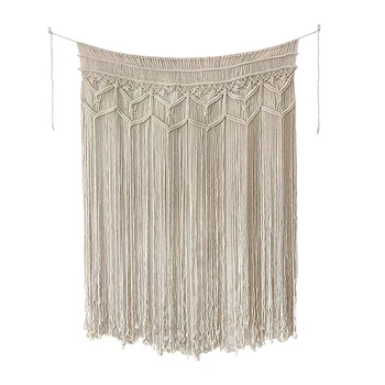 

Hand-Woven Tapestry Cotton Yarn Knitted Door Curtain Wedding Party Backdrop Decoration Decorative Door Curtain