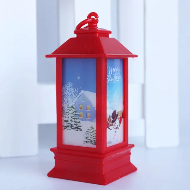 Santa Claus Snowman Lantern Light Merry Christmas Decor For Home Christmas Tree Ornament Xmas Gifts Navidad 2021 New Year 2022 Style 9