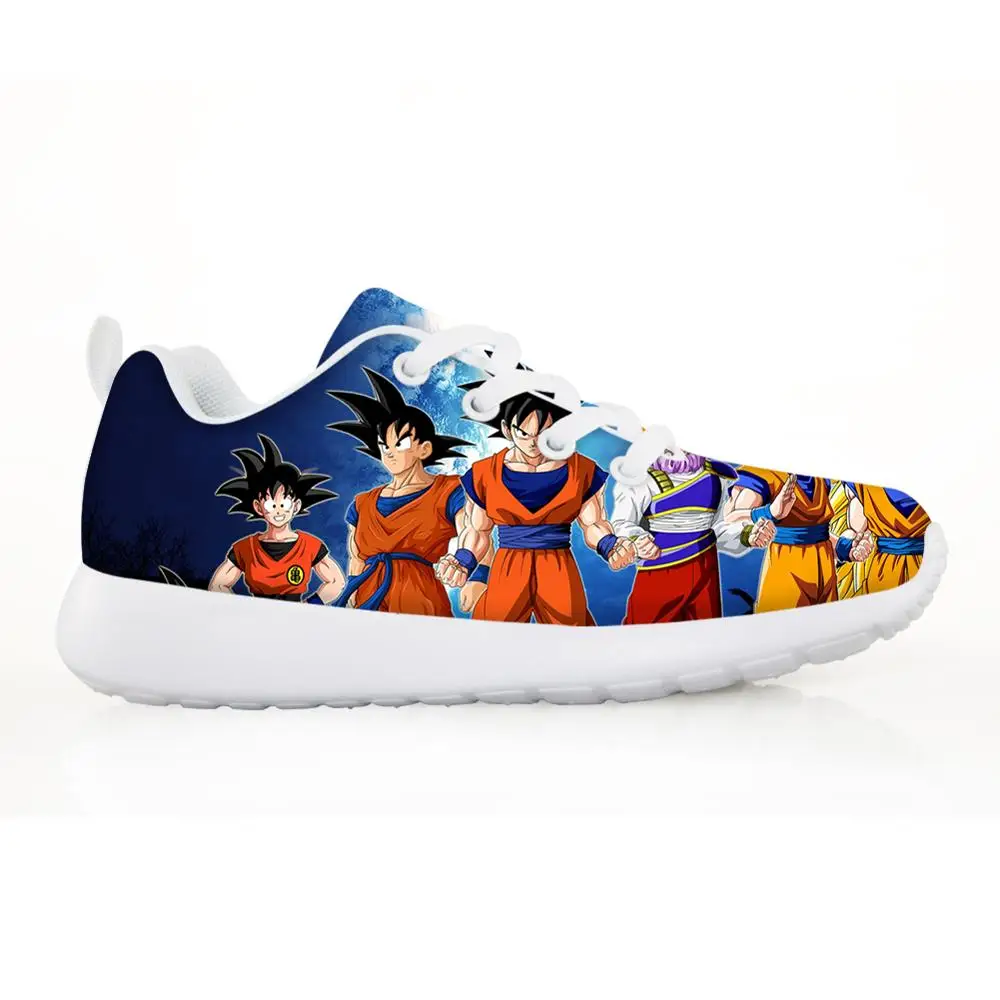 WHEREISART Casual Lightweight Shoes Dragonball Goku Anime Kids Canvas Shoes Classic Lace Up Sneakers Children Boys Girls