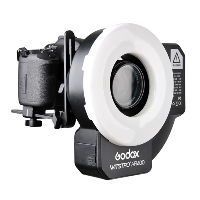 Godox AR400 400 Вт литий-ионный аккумулятор ЖК-панель мощный макро светодиодный кольцевой Вспышка Speedlite видео свет комплект с бесплатной DHL EMS