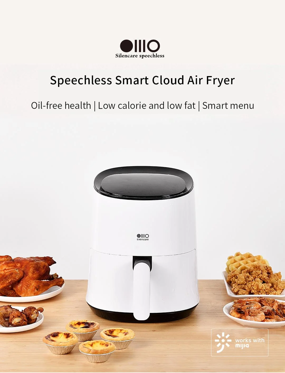 Xiaomi Silencare Smart Cloud Oil Free Air Fryer K505W App Control 2.5L description image