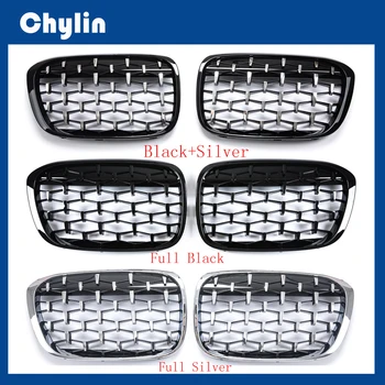 

For BMW X1 F48 F49 2016-2019 Diamond Grille Meteor Style Front Bumper Grill Car Styling