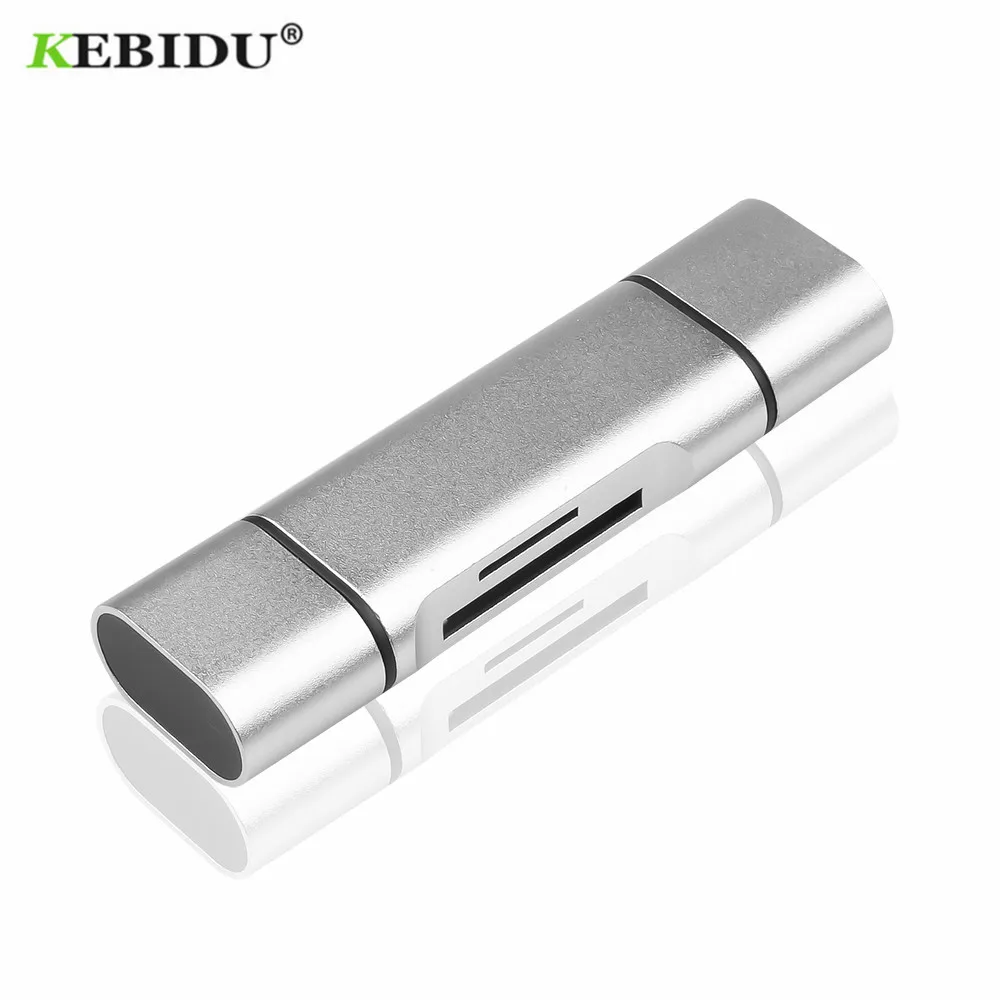 Кард-ридер KEBIDU type-C USB-A-Micro type C OTG кард-ридер USB 2,0 адаптер Компьютерные принадлежности Поддержка SD TF OTG