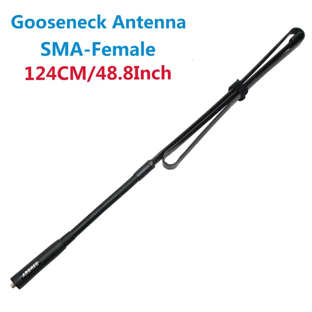 ABBREE AR 152G Gooseneck SMA Female 144/430MHz VHF UHF двухдиапазонная тактическая антенна для Baofeng UV 5R