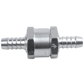 

1X Aluminum Fuel Non-Return Check Valve Petrol crude oil engine, Silver 8MM