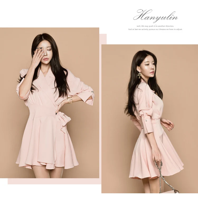 2022 فستان ربيعي نسائي فستان كاجوال أنيق تصاميم كوريه جديد فساتين العيد لعام