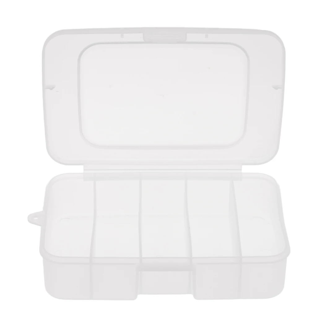 5 Cells Transparent Tackle Box Fishing Lure Bait Hook Swivel Storage Case Fishing Tackle Box Fishing Accessories Holder