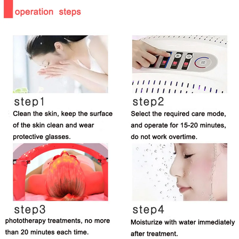 7 Color PDT LED Photon Light Therapy Lamp Facial Body Beauty SPA PDT Mask Skin Tighten Rejuvenation Wrinkle Remover Acne Device