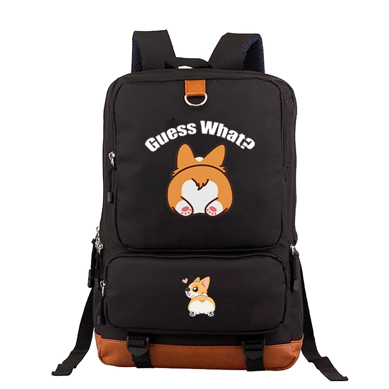 

Corgi Dog Prints Travel Backpack Teenagers Shoulder Backpack Rucksack Canvas Boys Girls School Bag Bagpack Kid csutom Schoolbag