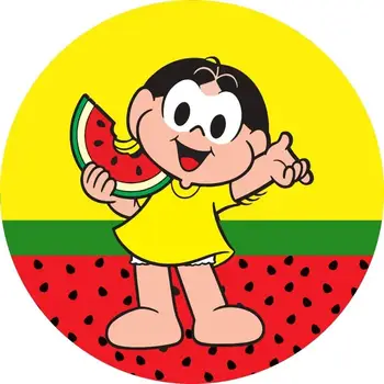 

Round Circle Backdrop Cartoon magali festa Watermelon Backdrop boy birthday Party table Cover Background for Photo Studio