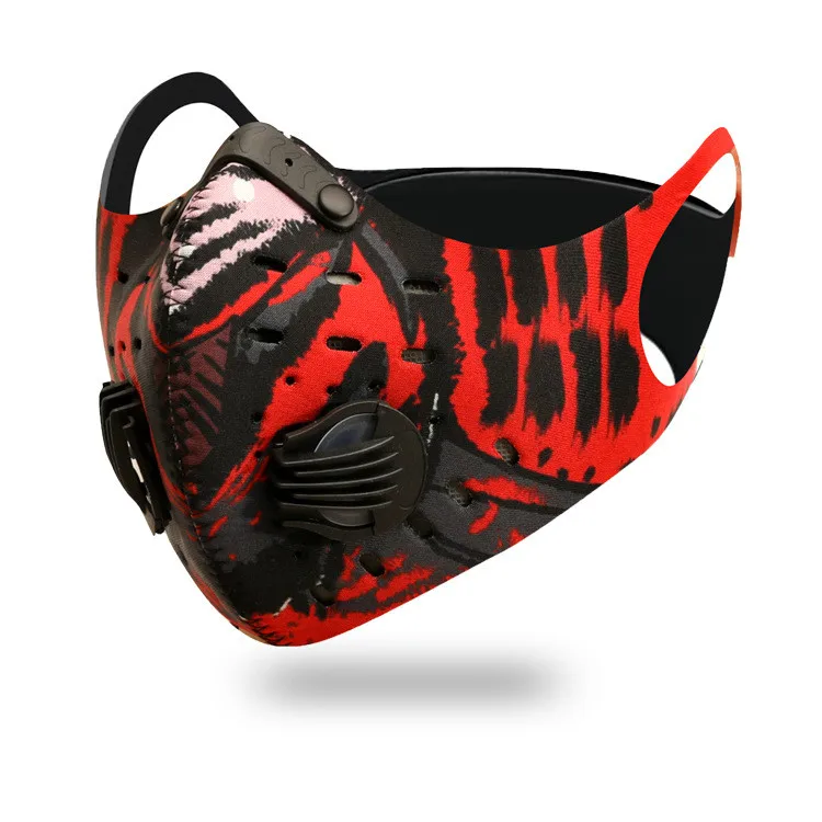 2pcs Face Mask Activated Carbon Dustproof Cycling Face Mask Anti-Pollution Bicycle Bike Outdoor Sport Training face shield PM2.5