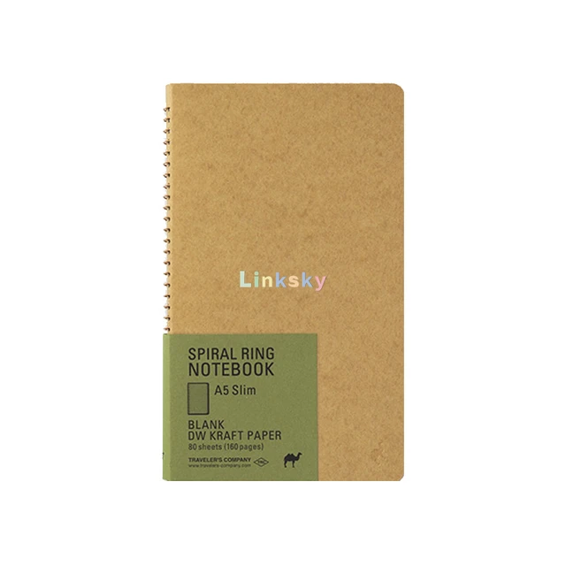 Midori-spiral Ring Notebook Camel Blank Notebook