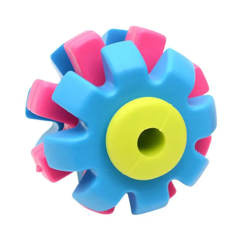 BM0038A Домашнее животное игрушка для прорезывания зубов для чистки зубов и молярная игрушки собаки мяч TPR резина 3-Цветной укуса игрушка-неваляшка товары для домашних животных - Цвет: BM0038A