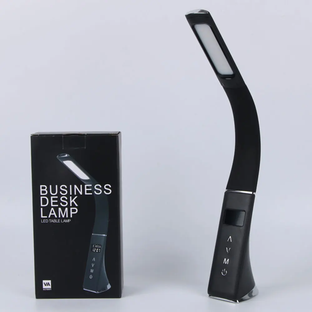 

LED Office Desk Lamp Touch Dimming Reading Table Lamp Light with Alarm Clock Calendar LCD Display Table Lamp New