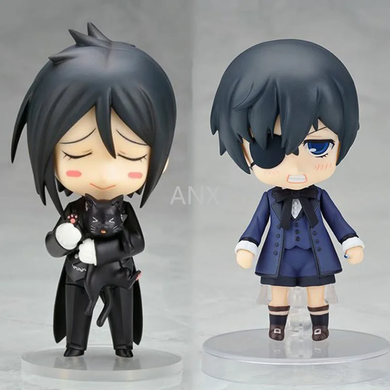 

10CM Black Butler Ciel Phantomhive Sebastian Michaelis Figure PVC Action Anime Collection Doll Model Toy For Children Gifts