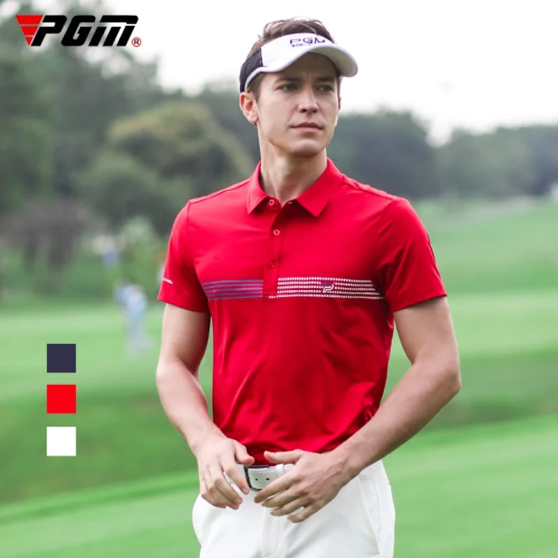 PGM Golf Men Short Sleeve T Shirts 
