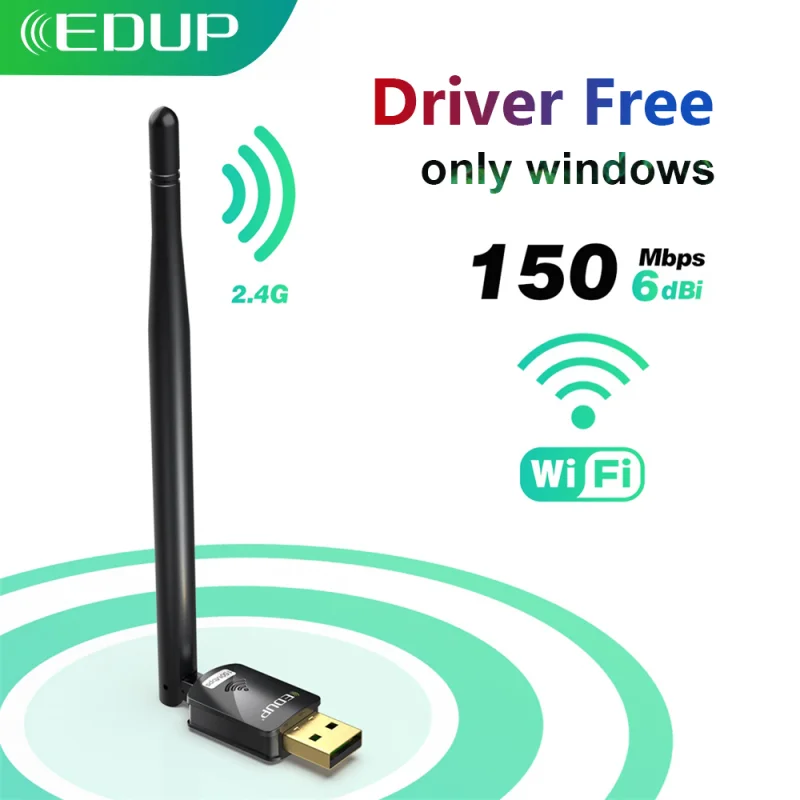 Edup wifi adapter usb with antenna 150mbps driver free wireless network